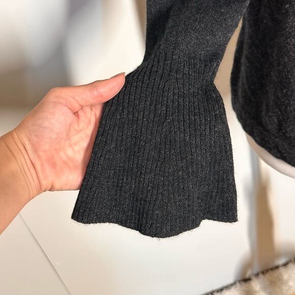 Cashmere Open Front Cardigan Trumpet Sleeves Sz S - Picture 5 of 9